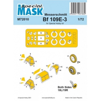 Special Mask 72010 Messerschmitt Bf 109E-1/3 Mask (1:72)