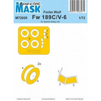 Special Mask 72020 Focke Wulf Fw 189C/V-6 Mask (1:72)