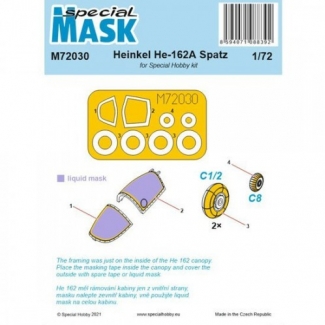 Special Mask 72030 Heinkel He 162 Mask (1:72)