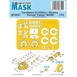 Special Mask 72037 Tachikawa Ki-54 Otsu / Hickory "Gunner Trainer" Mask (1:72)