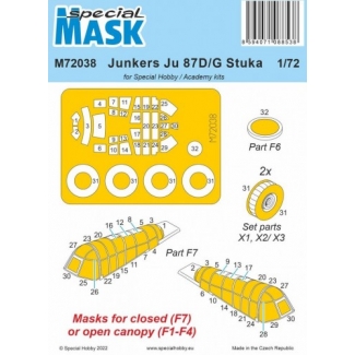 Special Mask 72038 Junkers Ju 87D/G Stuka Mask (1:72)