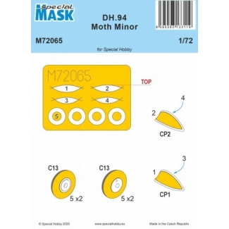 Special Mask 72065 DH.94 Moth Minor Mask (1:72)