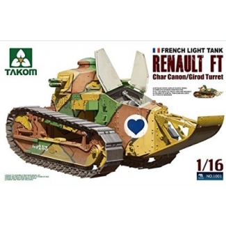 Takom 1001 French Light Tank Renault FT Char Canon /Girod Turret (1:16)