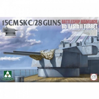Takom 2147 15CMSK C/28 Guns Battleship Bismarck K BbII/sTB II Turret (1:35)