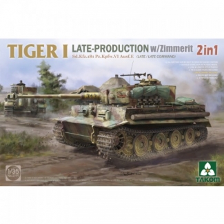 Takom 2199 Tiger I Sd.Kfz.181 Late-Production w/Zimmerit 2 in 1 (1:35)
