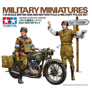 Tamiya 35316 British BSA M20 Motorcycle with Military Police Set (1:35)