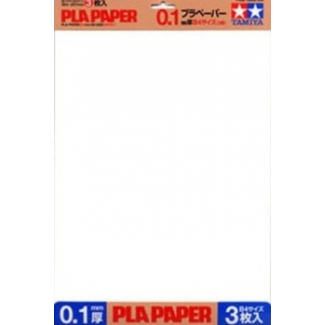 Tamiya 70208 Plastik-Papier 0,1 mm (3 arkusze)