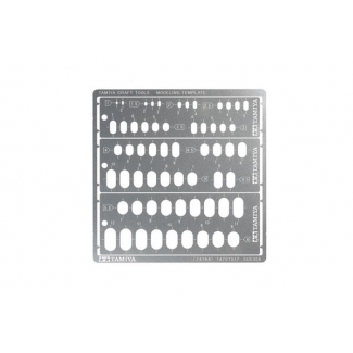 Tamiya 74154 Modeling Template (Rounded Rectangles/1-6 mm)