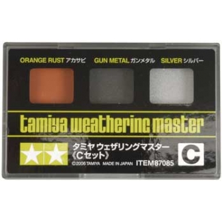 Tamiya 87085 Weathering Master C Set (Orange Rust, Gun Metal & Silver)