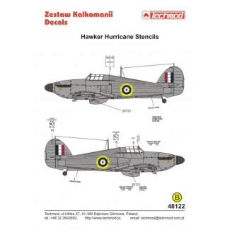 Hawker Hurricane Stencils (1:48)