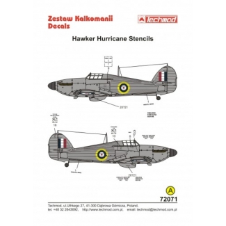Hawker Hurricane Stencils (1:72)