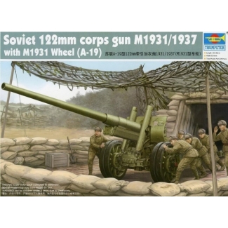 Trumpeter 02316 Sov. 122mm corps gun M1931/1937 with M1931 Wheel (A-19) (1:35)