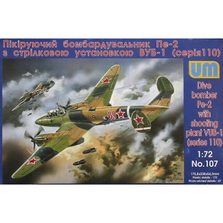 Unimodels 107 Dive bomber Pe-2 with shooting plant VUB-1 (series 110) (1:72)