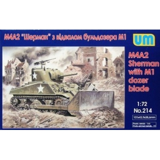 Unimodels 214 M4A2 Sherman with M1 dozer blade (1:72)