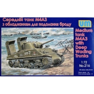 Unimodels 216 Medium Tank M4A3 Sherman with Deep Wading Trunks (1:72)