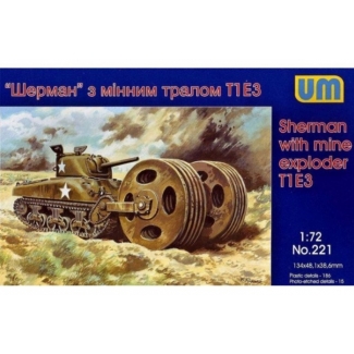 Unimodels 221 Sherman with mine exploder T1E3 (1:72)