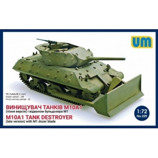 Unimodels 229 M10A1 Tank destroyer with M1Dozer Blade (1:72)