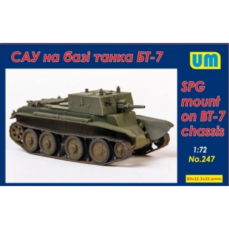 Unimodels 247 SPG mount on BT-7 chassis (1:72)