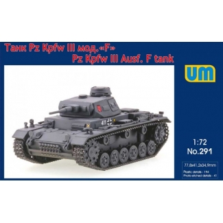 Unimodels 291 Pz Kpfw III Ausf F tank (1:72)