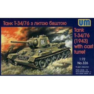 Unimodels 326 Tank T-34/76 model 1943 with cast turret (1:72)
