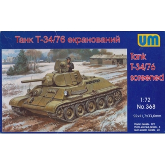 Unimodels 368 Tank T-34/76 Screened (1:72)