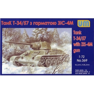 Unimodels 369 Tank T-34/57 with ZIS-4M gun (1:72)