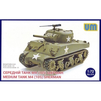 Unimodels 374 Medium Tank M4 (105) Sherman (1:72)