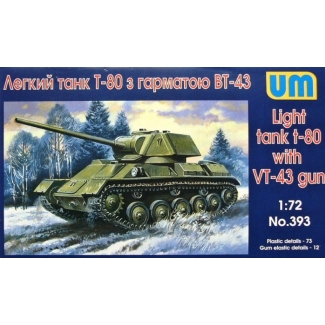 Unimodels 393 T-80 w/ gun VT-43 (1:72)