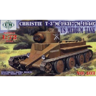 Unimodels 403 US Medium tank Christie T-3 M.1939/M 1940 (1:72)