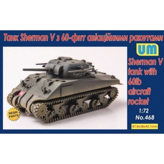 Unimodels 468 Sherman V tank w/60Ib aircraftrocket (1:72)