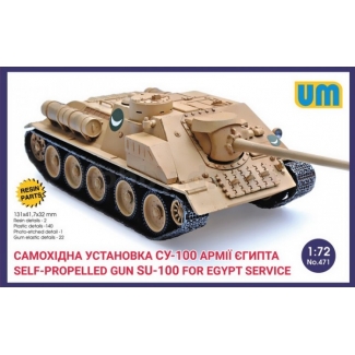 Unimodels 471 Self-Propelled Gun SU-100 For Egypt Service (1:72)