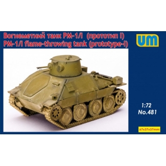 Unimodels 481 PM-1/I flame-throwing tank on Hetzer (1:72)