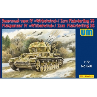 Unimodels 560 Flakpanzer IV "Wirbelwind" /2cm Flakvierling 38 (1:72)
