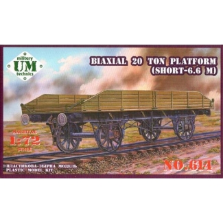 Unimodels 614 Biaxial 20 ton platform (short-6,6m) (1:72)