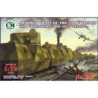 Unimodels 647 Armored Train of the 29th Division No1 - "Krasnoyarec" or No2 - "Yenisei" (1:72)