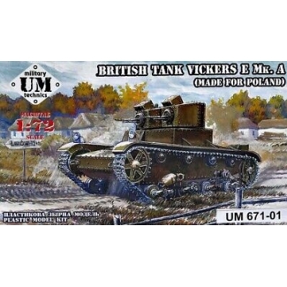 Unimodels 671-1 Vickers E Mk.A-Poland-plast.tracks (1:72)