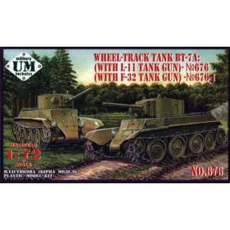 Unimodels 676 wheel-track BT-7A w/L-11 tank gun (1:72)