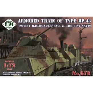 Unimodels 678 Armored Train of Type BP-43 "Soviet Railroader" (1:72)