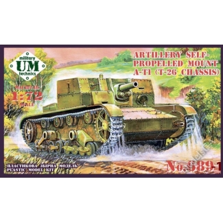 Unimodels 689-1 Artillery self-propelled mount A-T1 (T-26 chassis) (plastic tracks) (1:72)