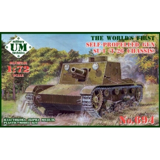 Unimodels 694 Self-Propelled Gun Su-1 (T-26 Chassis) Plastic Tracks (1:72)