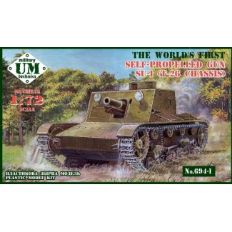 Unimodels 694-1 Self-Propelled Gun Su-1 (T-26 Chassis) Rubber Tracks (1:72)