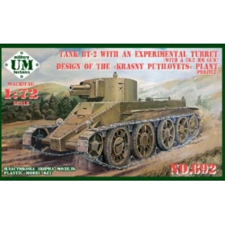 Unimodels 692 BT-2 w/ experimental turret (76,2mm gun) Plant Krasny Putilovets ) (1:72)