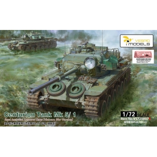 Vespid Models VS720007S Centurion Tank Mk5/1 Royal Australian Armoured Corps (Vietnam War Version)3D print Centurion  tank gun mantlet canvas cover Metal barrel +Metal tow cable (1:72)