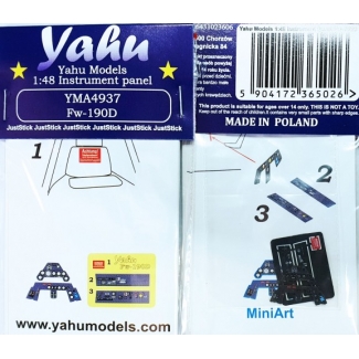 Yahu Models YMA4937 Fw-190D: Tablica przyrządów (1:48)