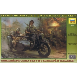 Zvezda 3807 German motorcycle R12 with sidecar and crew (1:35)