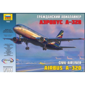 Zvezda 7003 Civil Airliner Airbus A-320 (1:144)