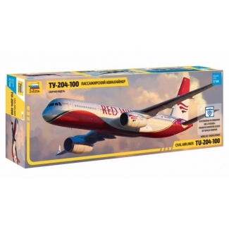 Zvezda 7023 Civil Airliner Tu-204-100 (1:144)