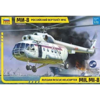 Zvezda 7254 MIL MI-8 Rescue Helicopter (1:72)
