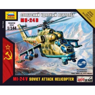 Zvezda 7403 Mi-24 Soviet Attack Helicopter (1:144)